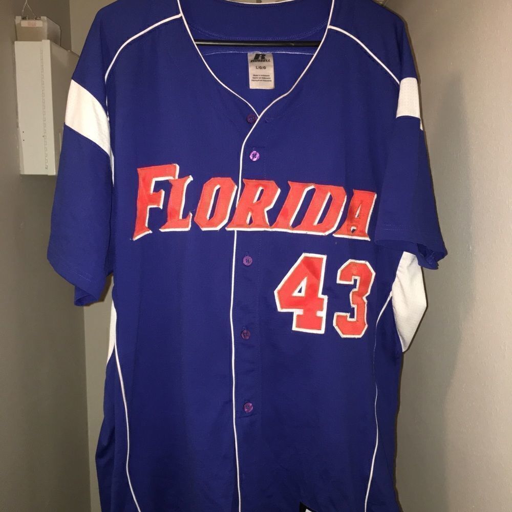 Sewn University Florida Gators Team Game Issue Russell Dri Power Baseball Jersey